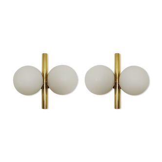 Set of 2 brass Sputnik sconces by Kaiser Leuchten