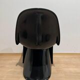 Panton Cantilever Chair in Black Pu by Verner Panton, Germany, 1971