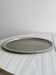 Round stainless steel tray, sleek modern design