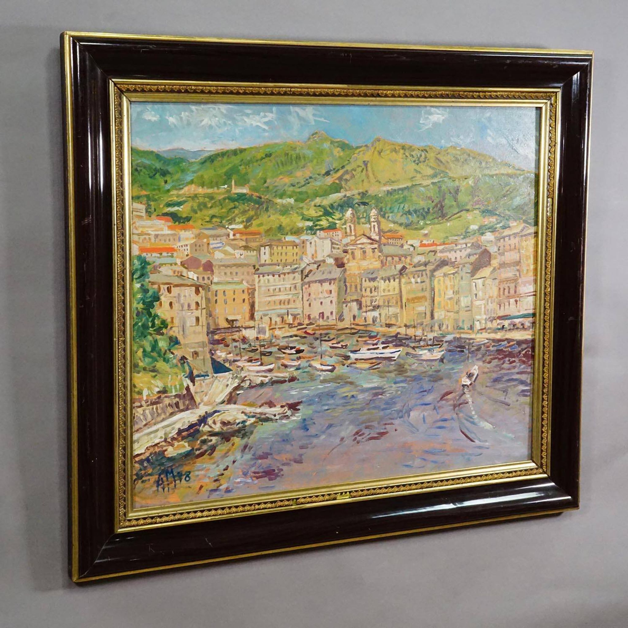Oil painting by Alexander Michael – Bastia, Corsica, 1978