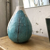 Vase en terre craquelée artisanal