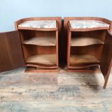 Pair of Art Deco mahogany bedsides