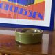 Mid-century green ceramic ashtray, Sicart Italy 1969