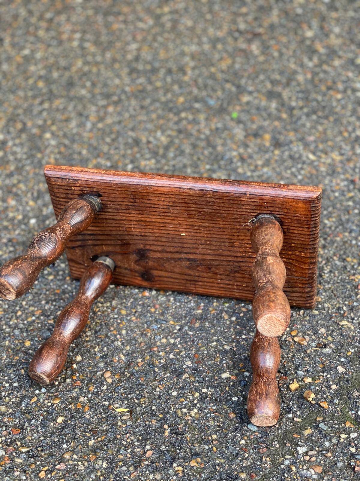 Vintage solid wood footrest stool