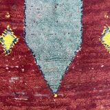 Red Boujad Moroccan rug - 110 x 323 cm