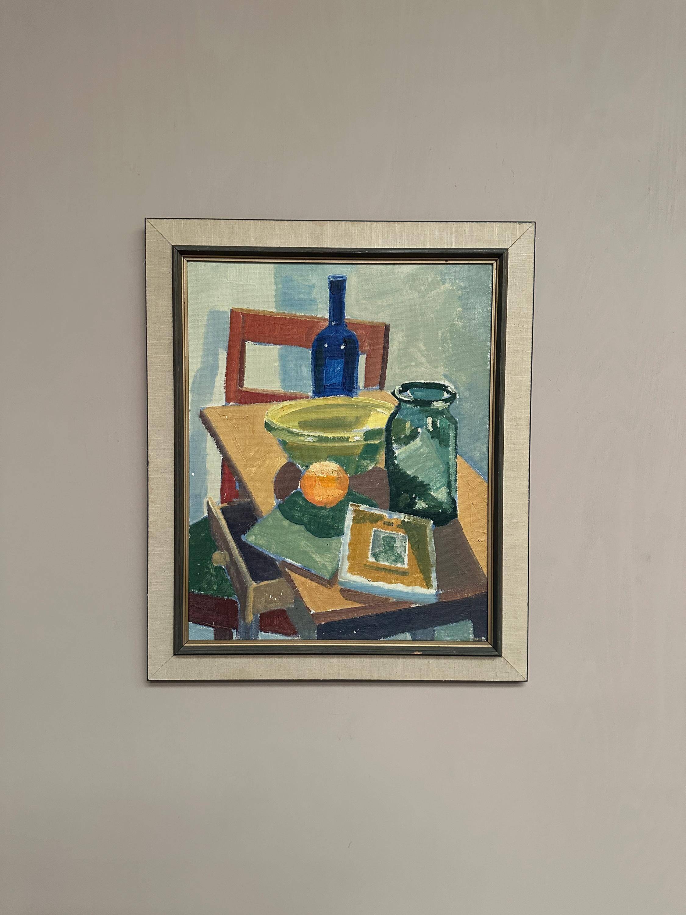 Huile sur toile originale suédoise – “Opstilling” par Eli Rasmussen