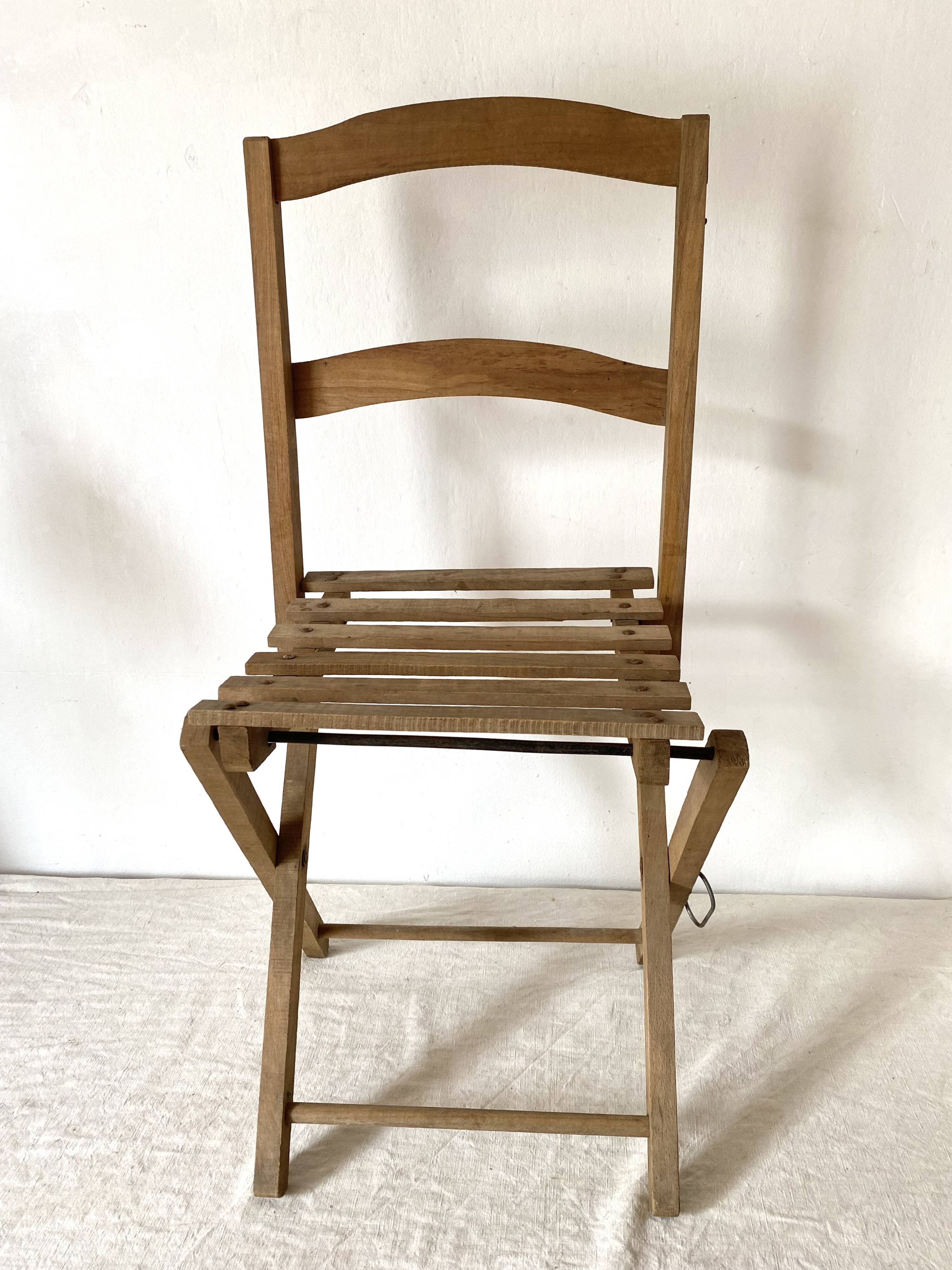 Antique folding chair or plant holder