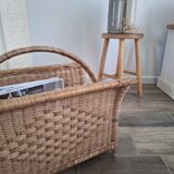 Rattan magazine holder