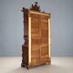 Antique neo-baroque display cabinet carved in walnut, Italy, 19th century
