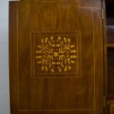 20th Century Dutch Trumeau Walnut with Maple Wood Inlays, Netherlands, 1950