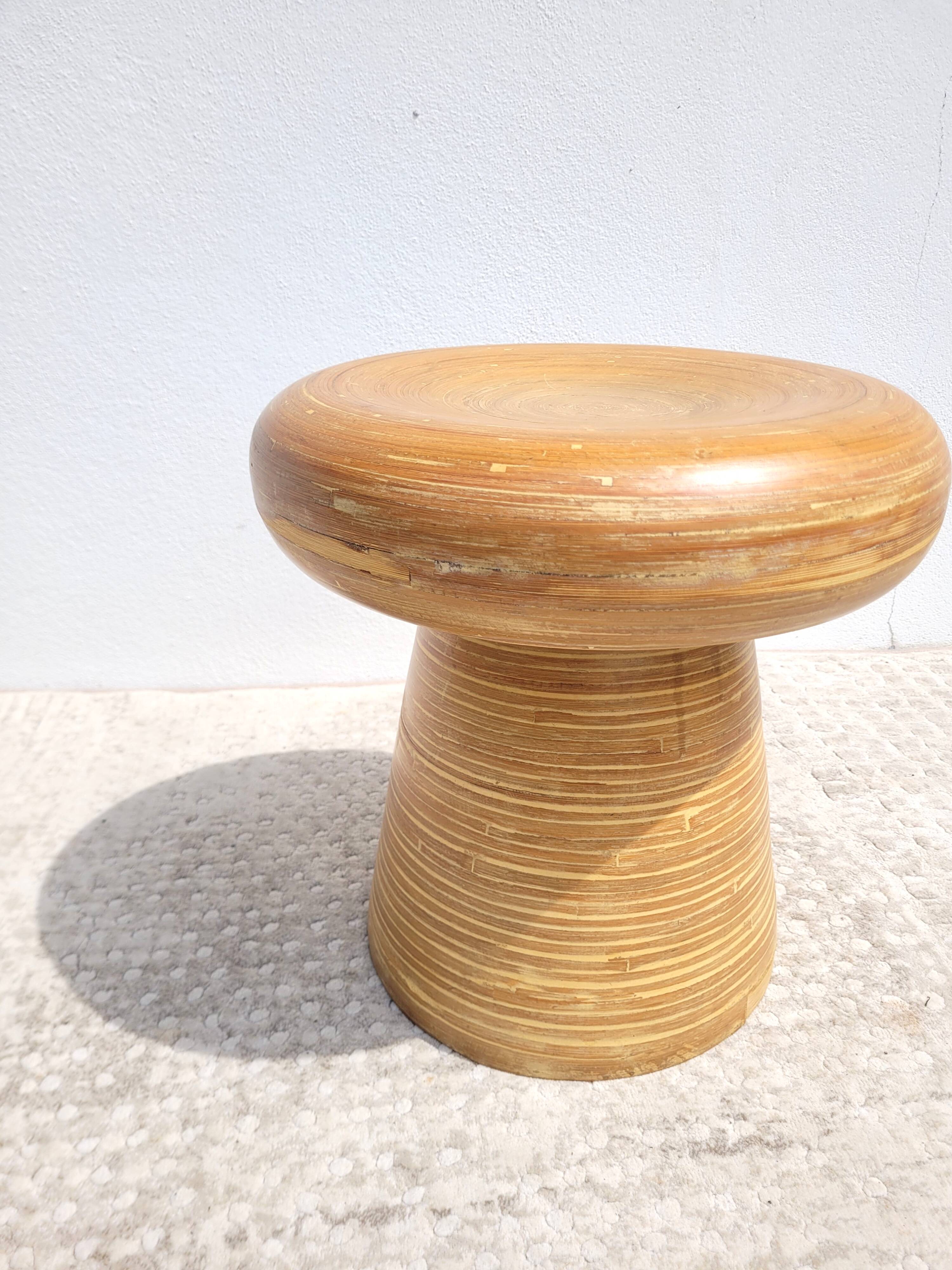 Bamboo mushroom stool 1980