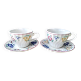 2 cups for tea or coffee in Churchill porcelain, Rosetta model.