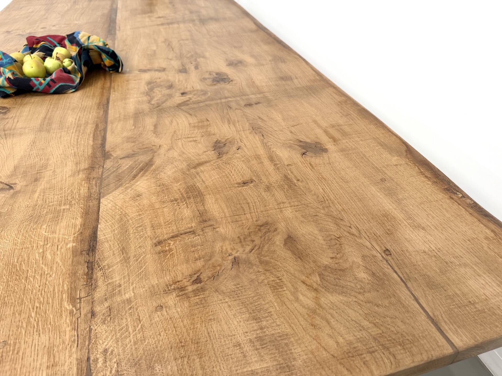 Very large farmhouse table in solid oak, 1950s – L300 cm