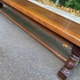 Vintage 19th-century farmhouse bench in solid wood, 250cm
