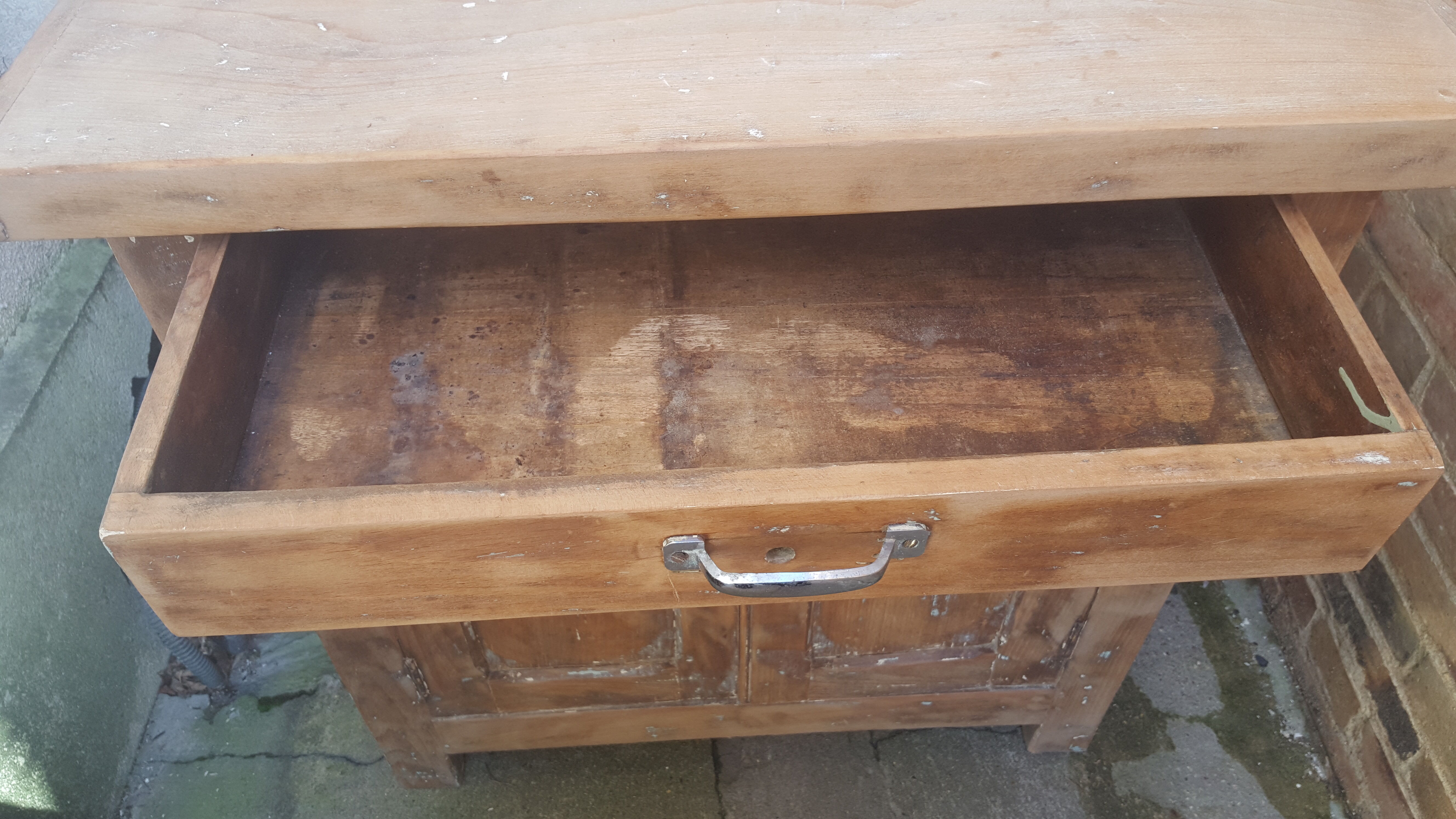 Parisian buffet billot natural patina