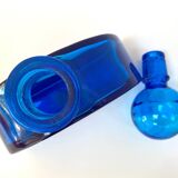 Grand flacon / vase / carafe en verre bleu cobalt