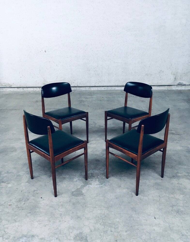 Mid-Century Dutch Design Dining Chairs, 1960s, Set of 4