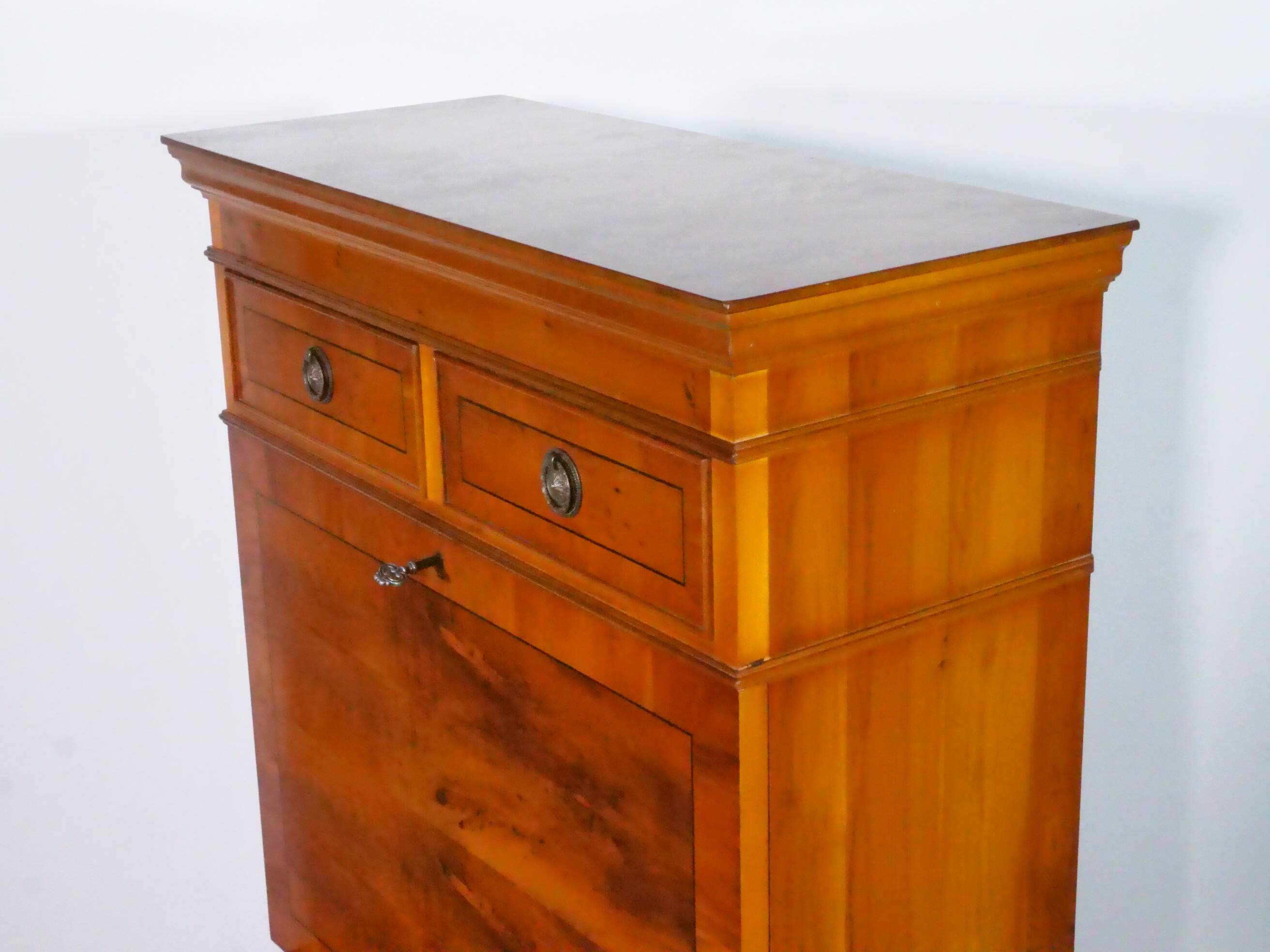 Antique Secretary Walnut Vintage Chest of Drawers