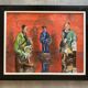 Oil on canvas Asian family