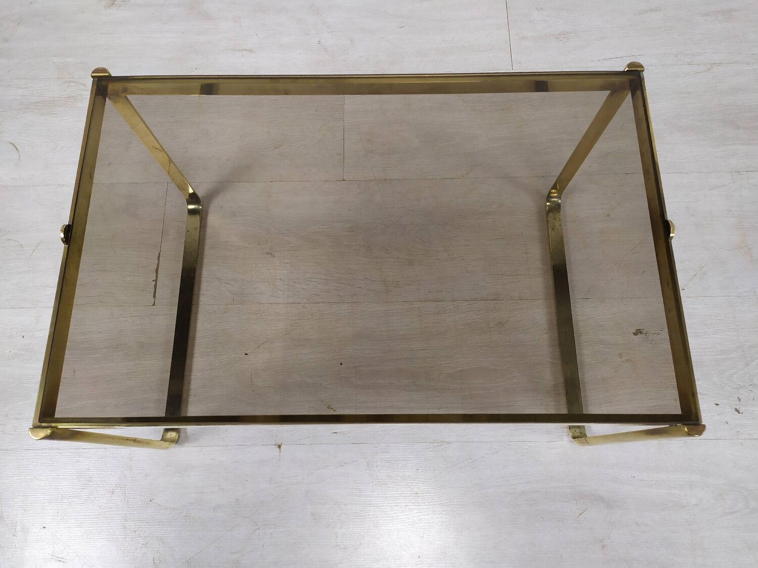 Golden sofa end table