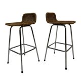 Ensemble de 4 tabourets de bar vintage Dirk van Sliedregt Rohe Noordwolde 1960