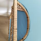 Vintage rattan rolling table