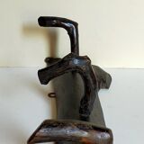 Art-Popular brutalist wall coat holder in solid wood