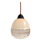 Beige with gold colored ceiling lamp, 1960s