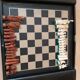 Chess game of the years with black lacquer and ivory board