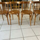 Set of 4 vintage bistro chairs from the 1960s.