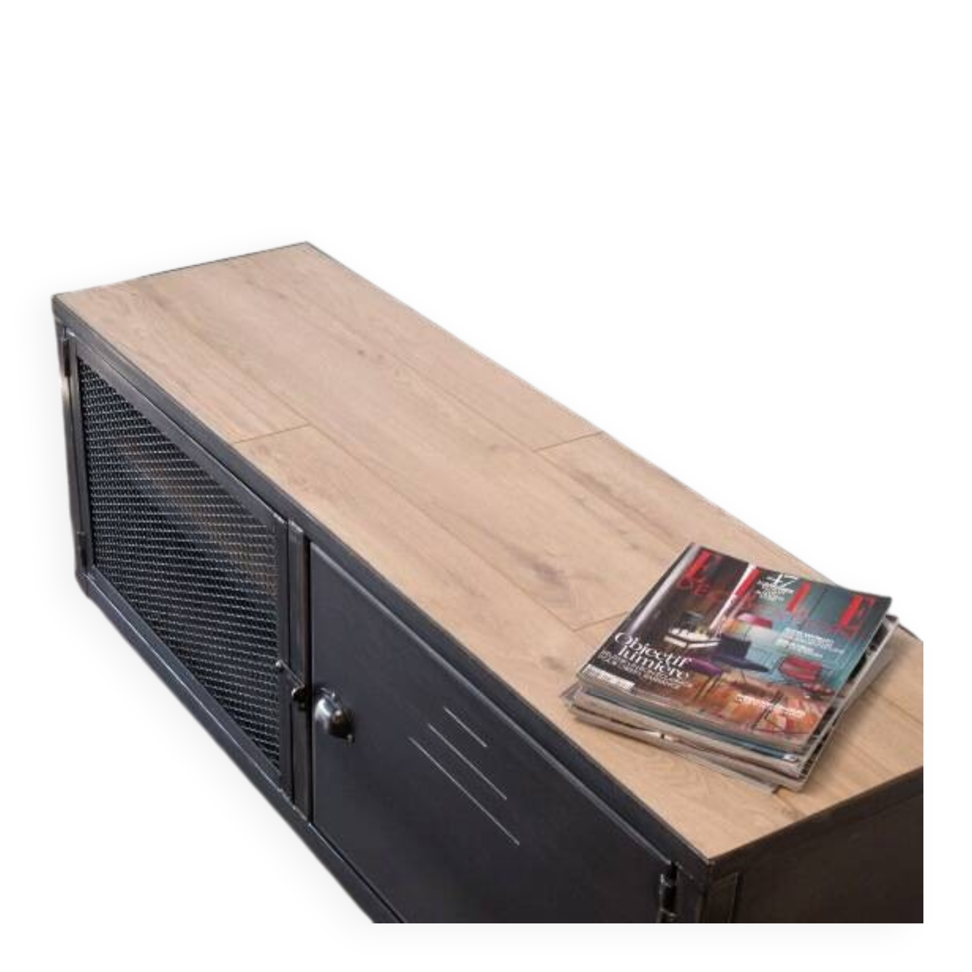 Custom-made industrial TV unit – Micheli Design