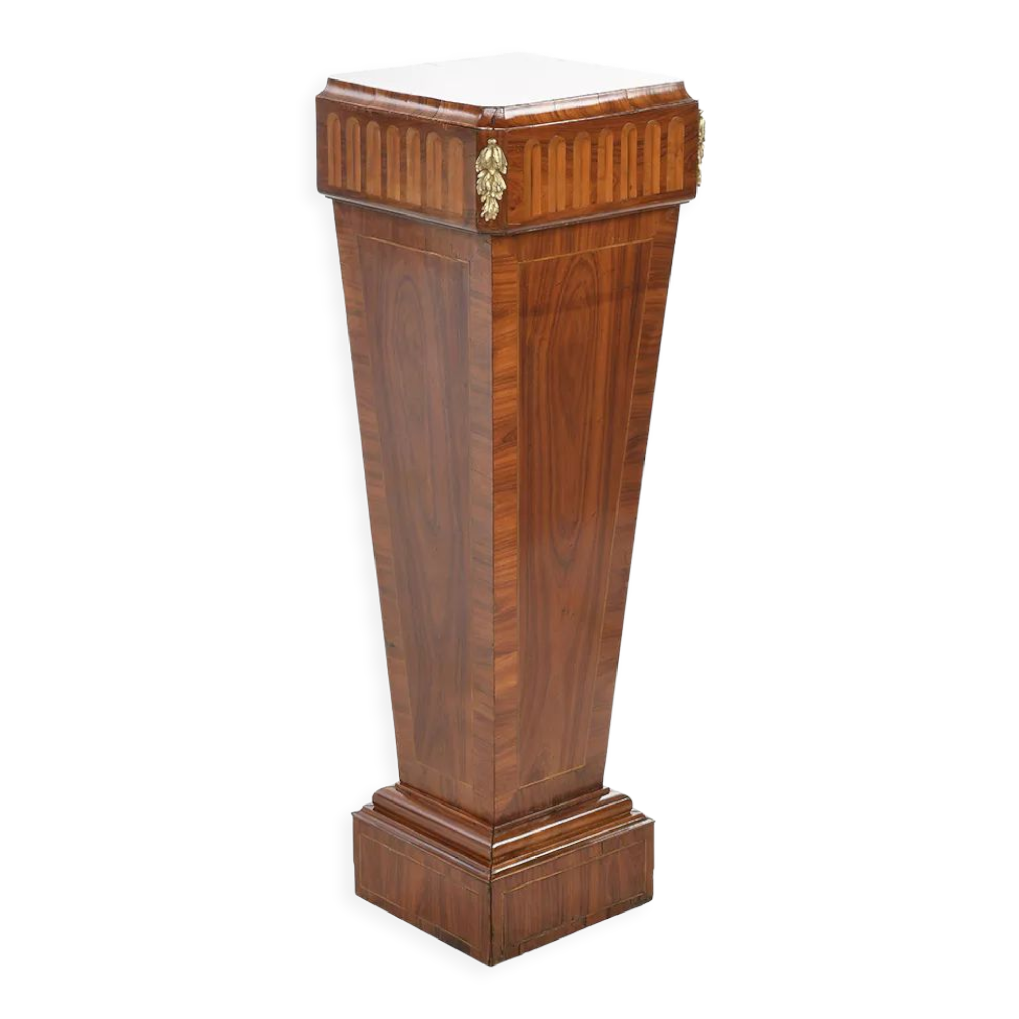 Art Deco style column in marquetry