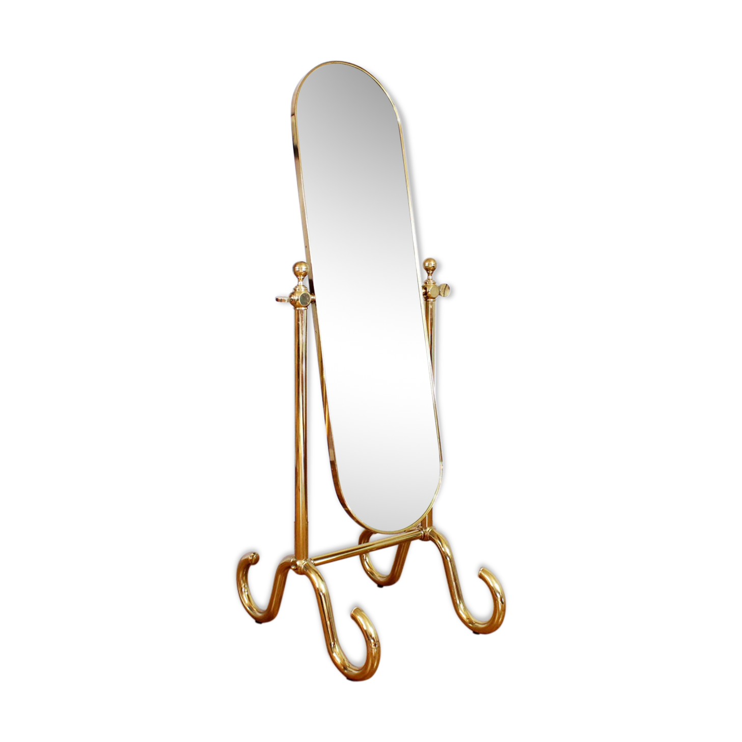 Brass psyched mirror 160x29cm