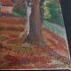 Painting oil on cardboard landscape