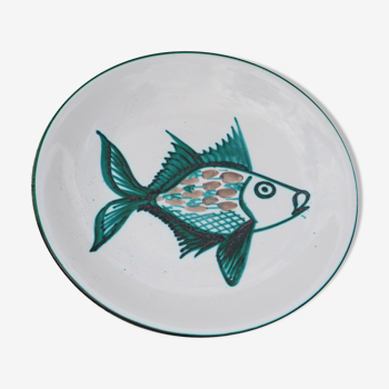 Fish decoration plate, Robert Piacaud Vallauris