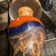 Ceramic floor lamp 1950 vintage