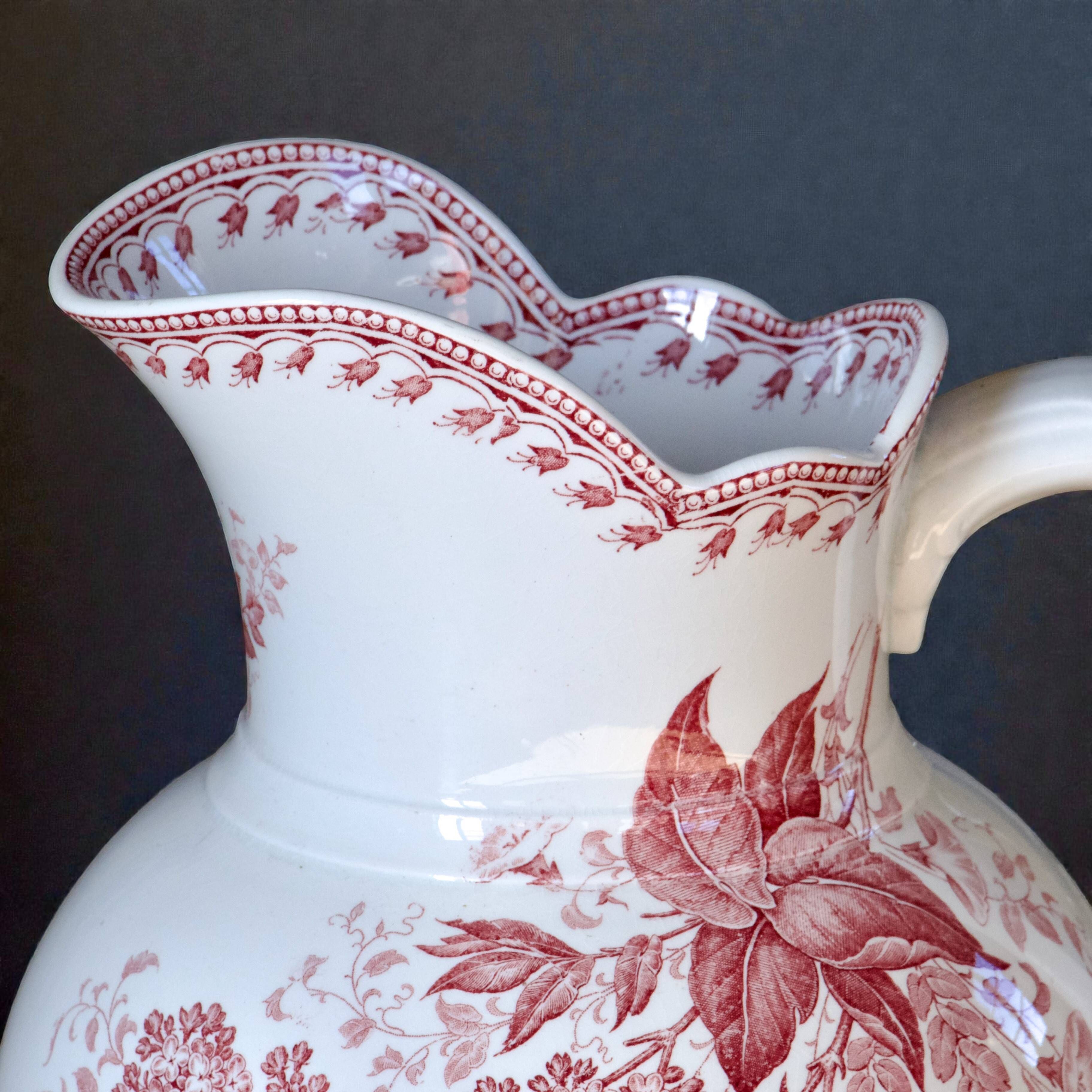 Large 19th-century earthenware vase signed Maestricht, Spring collection.