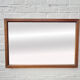 Vintage Rectangular Wall Mirror Teak Frame