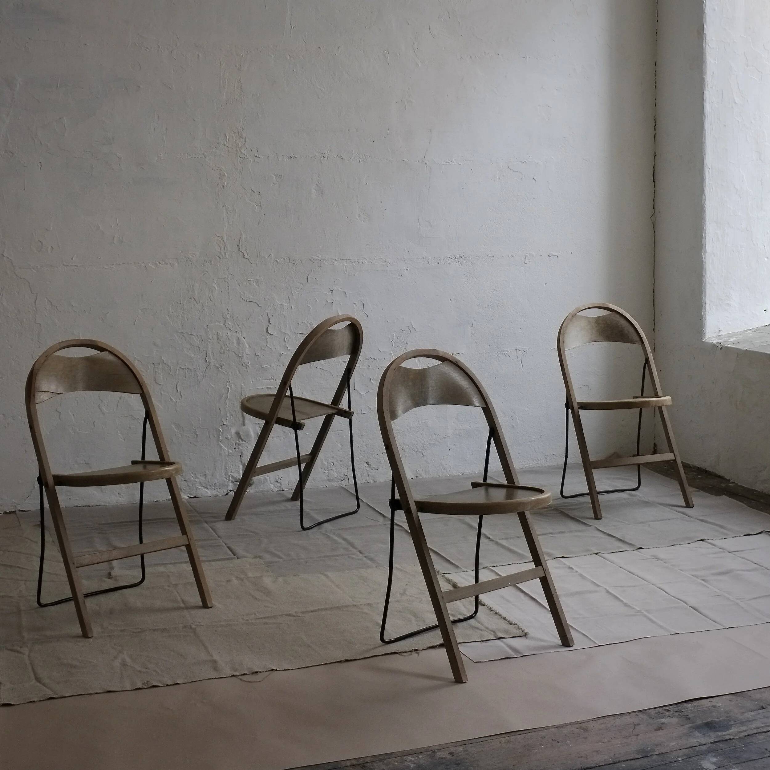 4 folding chairs by Uno Åhrén for Gemla | Sweden | 1930s