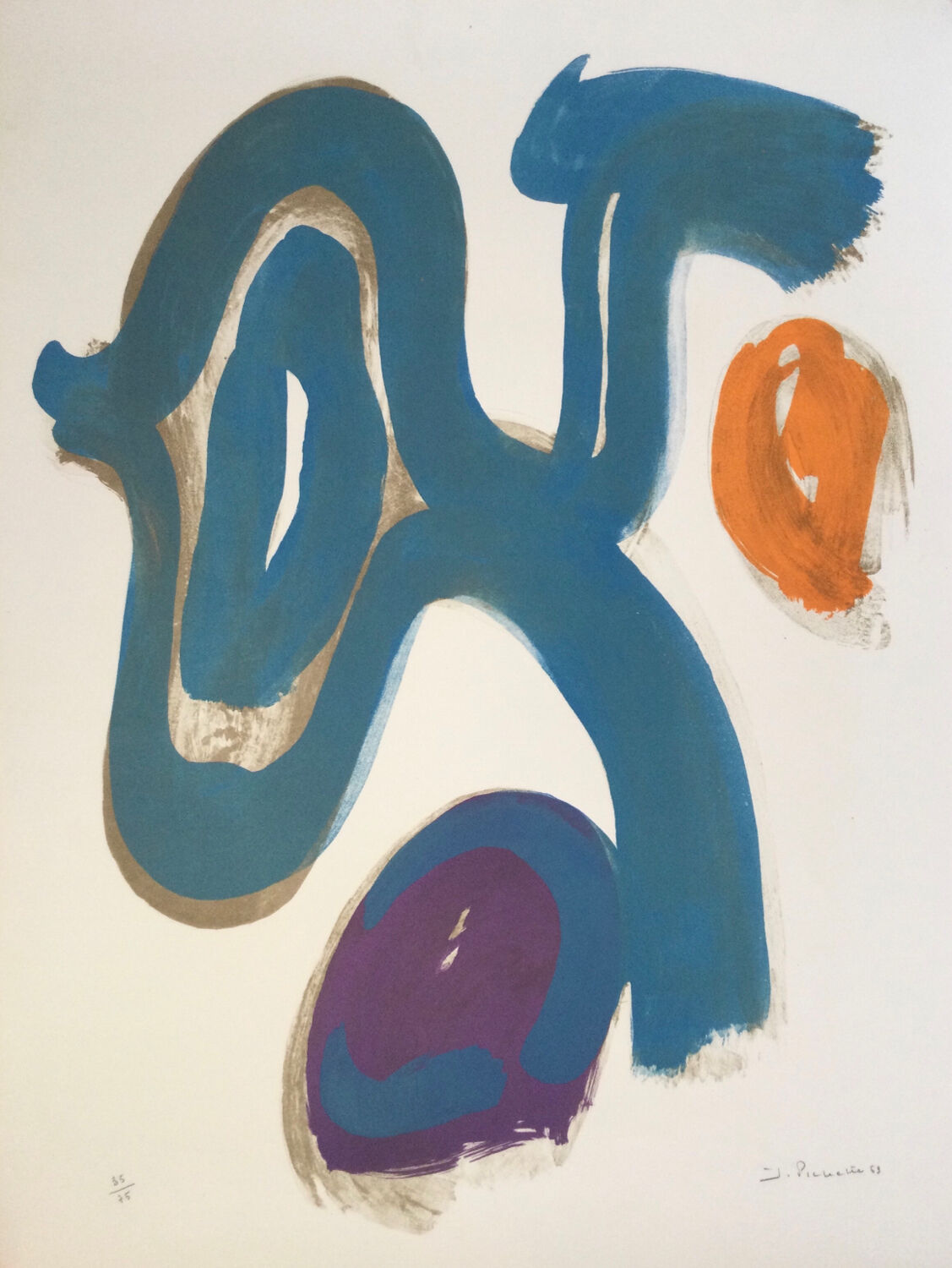 Lithographie originale signée de james pichette ( 1920-1996)