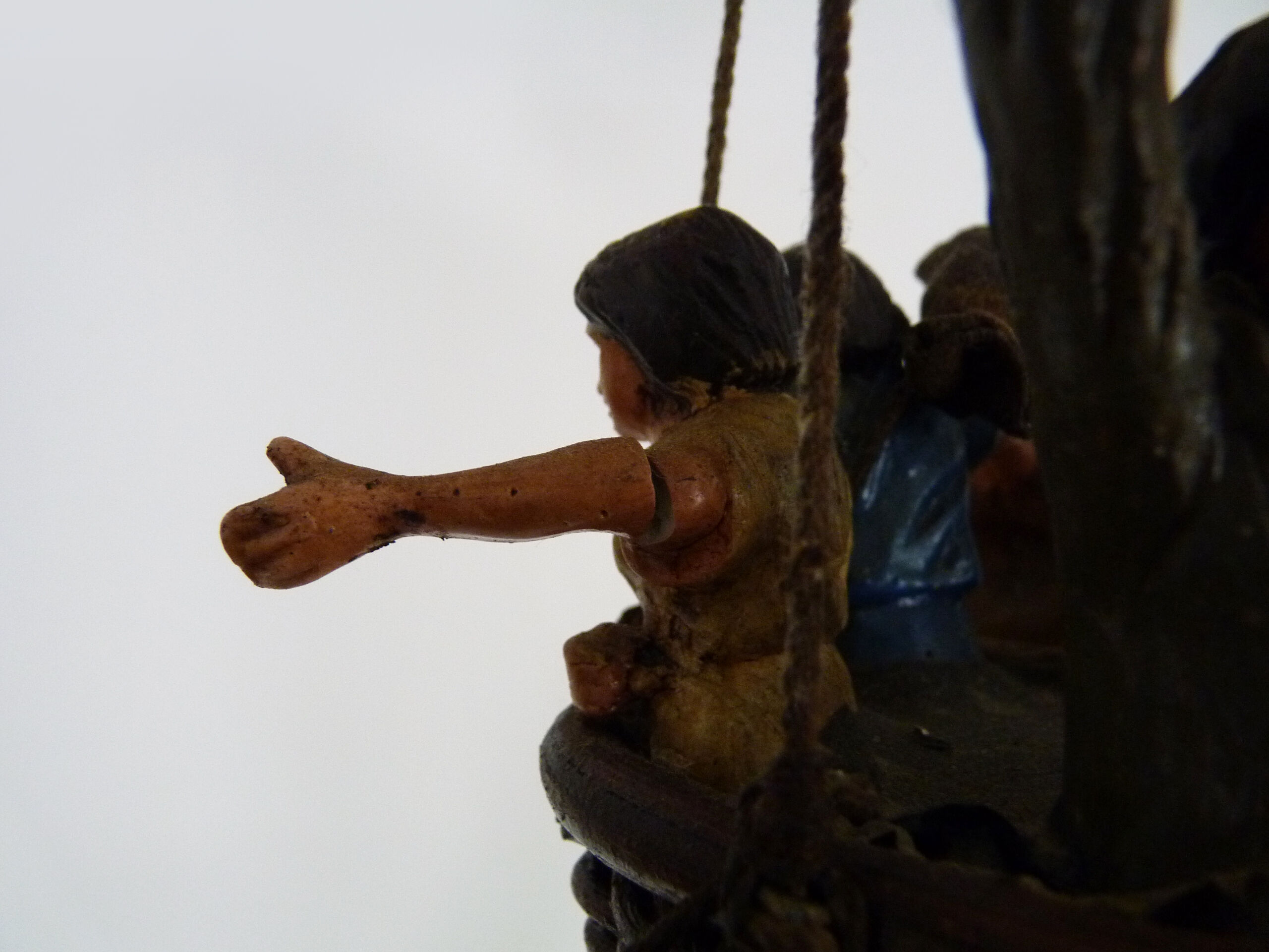 Voluptuous wooden hot air balloon, interior design, eighties