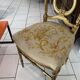 Old Lyre Ballroom Chair, Gilded Wood, Old Tapestry
