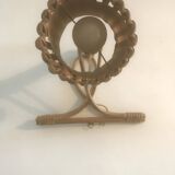 Rattan wall lamp Louis Sognot 1960