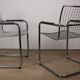 Pair of vintage chrome metal armchairs, 1970
