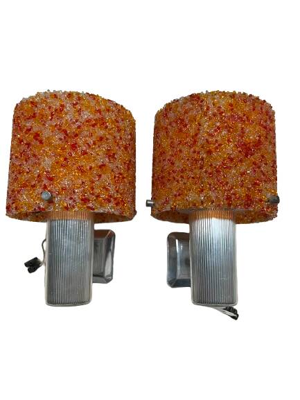 Pair of plastic wall lights