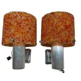Pair of plastic wall lights