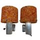 Pair of plastic wall lights