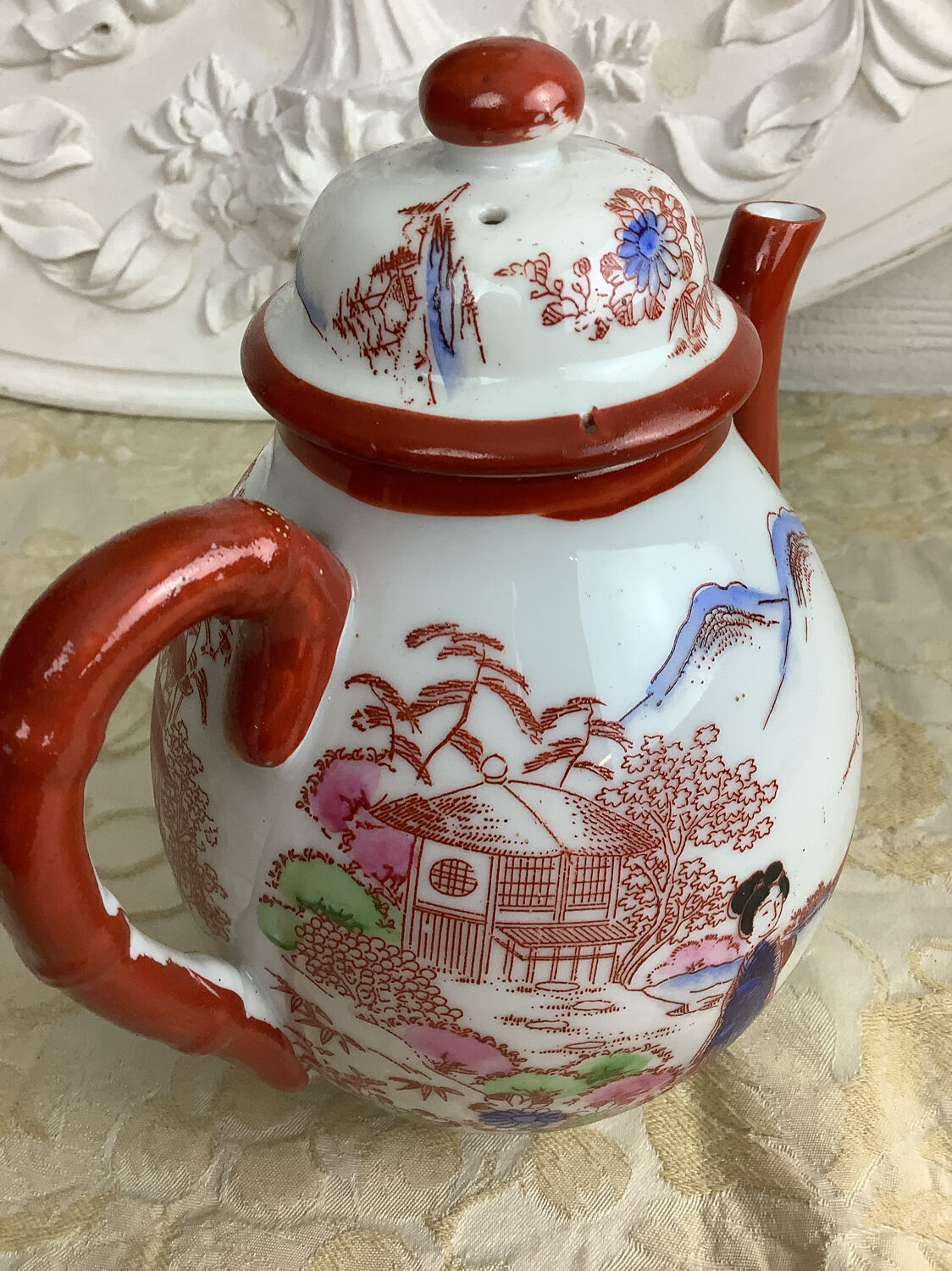 Antique Japanese porcelain teapot
