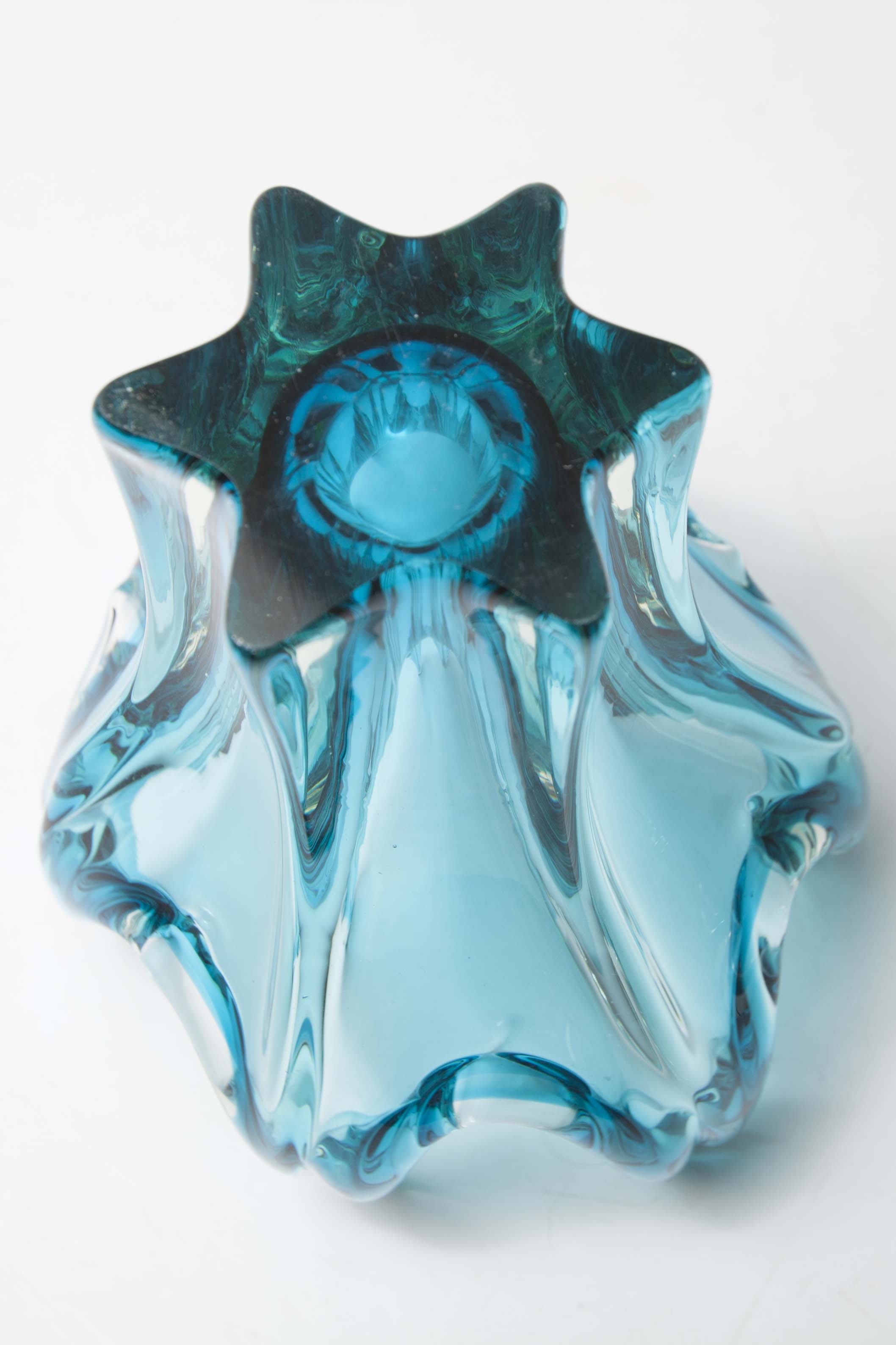 60's blue Murano vase