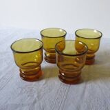 4 verres ambré Pernod
